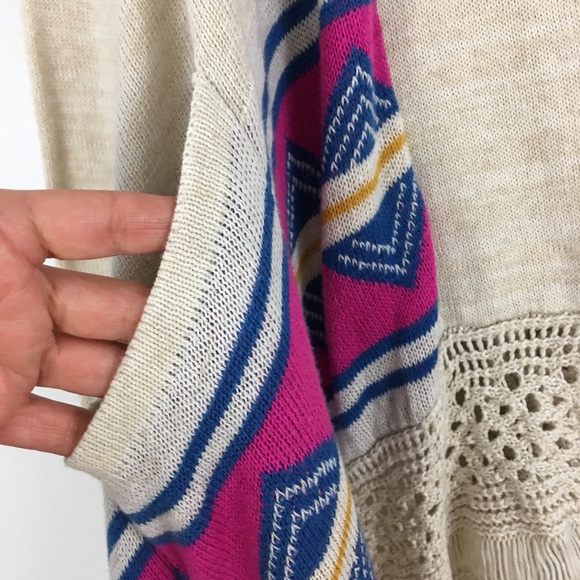 Billabong Boho Open Front Fringe Cardigan Sweater - Picture 6 of 12